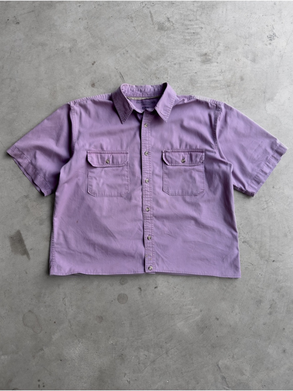 Cropped Boxy Lavender Button Up Shirt